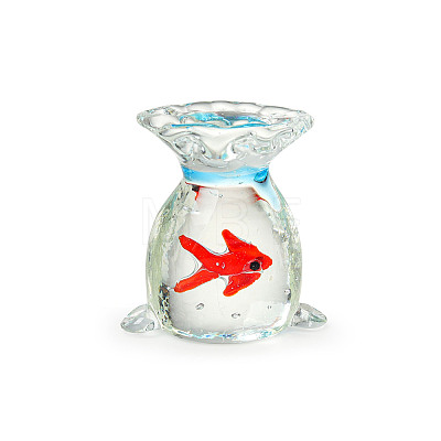 Glass Cat Pocket Fish Figurines PW-WG96552-03-1
