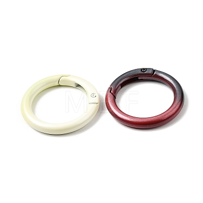 Spray Paint Alloy Spring Gate Rings FIND-C086-03B-1
