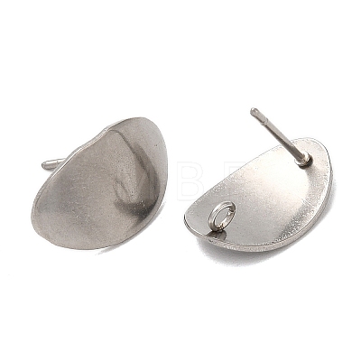 Non-Tarnish 304 Stainless Steel Stud Earring Findings STAS-R123-11P-1