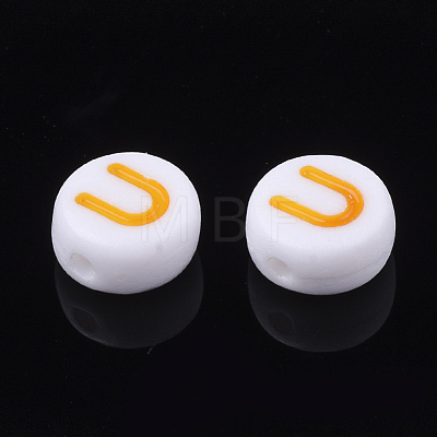 Initial Acrylic Beads OACR-E001-20U-1