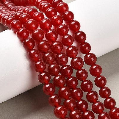 Natural & Dyed Malaysia Jade Bead Strands G-A146-8mm-A02-1