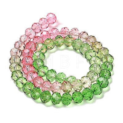 Transparent Painted Glass Beads Strands DGLA-A034-T6mm-A18-1