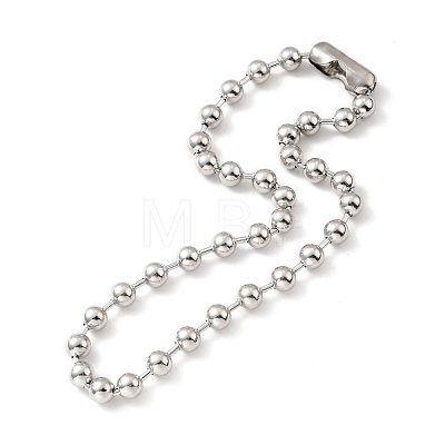 304 Stainless Steel Ball Chain Necklace & Bracelet Set STAS-D181-02P-02C-1