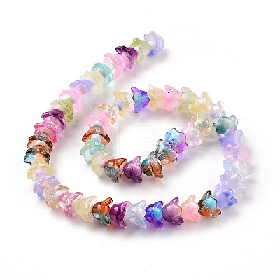 Transparent Glass Beads Strands LAMP-H061-01A-02-1