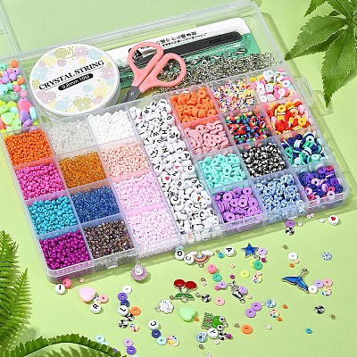 DIY Heishi & Seed Beads Jewelry Set Making Kit DIY-YW0005-47-1