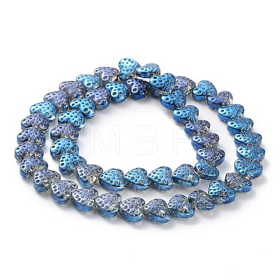 Electroplate Transparent Glass Beads Strands EGLA-R114-02A-FR04-1