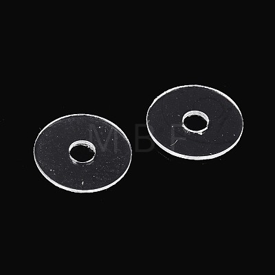50Pcs Transparent PVC Insulating Gaskets PVC-T006-8mm-01-1