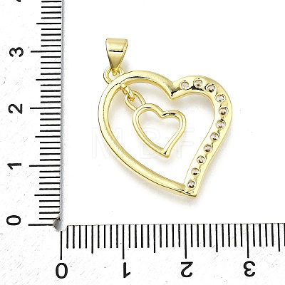 Brass Micro Pave Cubic Zirconia Pendants KK-K400-44G-1