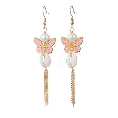 Alloy Enamel Dangle Earrings EJEW-JE07227-1