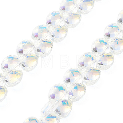 Electroplate Triangle Glass Beads Strands EGLA-A036-11A-AB01-1