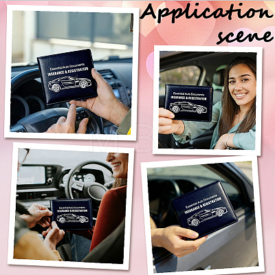 PU Leather Motor Vehicle Driver's License Protective Cover AJEW-WH20098-134B-1