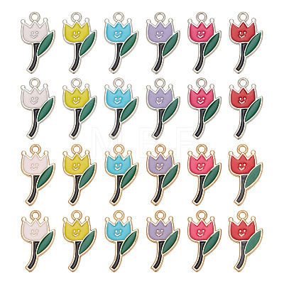 ARRICRAFT 48Pcs 12 Styles Alloy Enamel Pendants FIND-AR0004-28-1