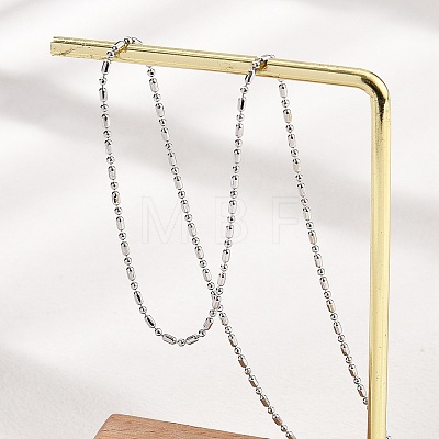 Brass Ball Chain Necklaces KK-P304-03P-1