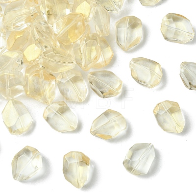 50Pcs Transparent Spray Paint Glass Beads GLAA-YW0004-50I-1