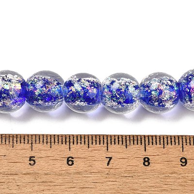 Handmade Dichroic Foil Glass Beads Strands DICH-U001-06A-1