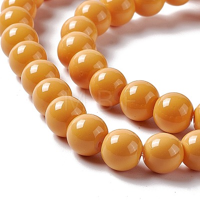 Painted Glass Bead Strands X-DGLA-S071-8mm-22-1