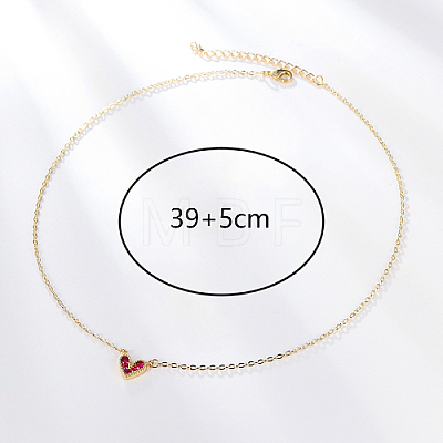 Golden Brass Heart Pendant Necklace for Women LS-WZ0134-3-1-1