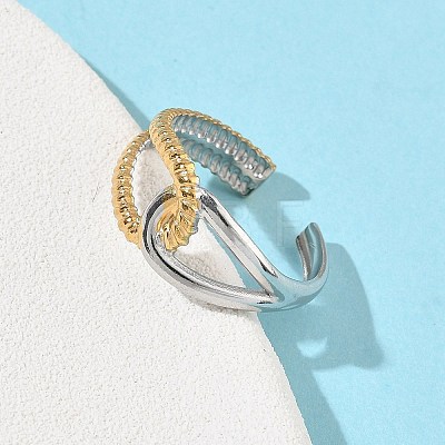 304 Stainless Steel Cuff Open Rings RJEW-Z121-02GP-09-1