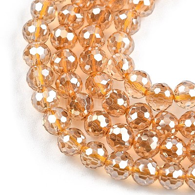 Electroplate Transparent Glass Beads EGLA-B013-02A-PL14-1