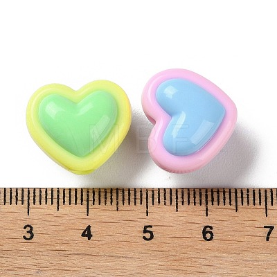 Two Tone Opaque Acrylic Beads X-SACR-I005-08C-1