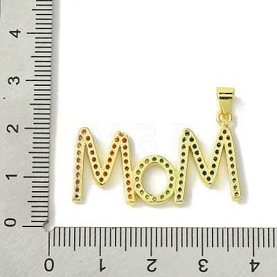 Mother's Day Real 18K Gold Plated Brass Micro Pave Cubic Zirconia Pendants KK-H472-06C-G02-1
