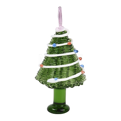 Handmade Lampwork Christmas Tree Ornaments LAMP-C026-06A-1