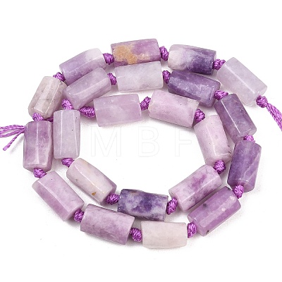 Natural Lepidolite/Purple Mica Stone Beads Strands G-A314-A03-01-1