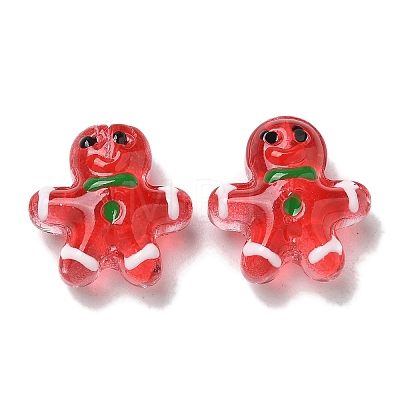 Christmas Handmade Lampwork Beads Strands LAMP-M021-02G-1