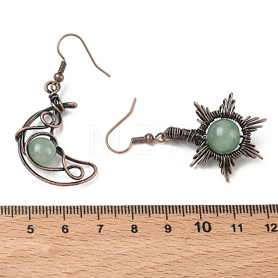 Natural Apatite Dangle Earrings G-H359-07R-07-1