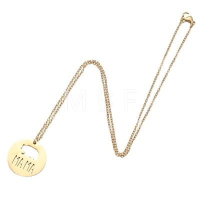 201 Stainless Steel Pendant Necklaces WG12F44-01-1