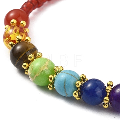 Natural Mixed Stone & Glass Seed Beaded Stretch Bracelet for Women BJEW-JB09627-1