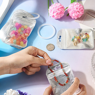 50Pcs Rectangle Plastic Resealable Packaging Bags OPP-TA0001-30A-1