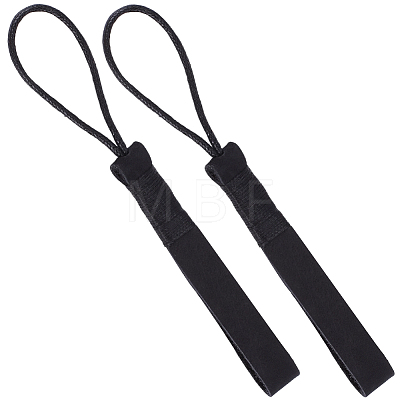 2Pcs Cowhide Leather Car Key Chain Pendant Decorations AJEW-CL0001-80A-1