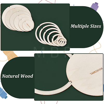 12Pcs Wood Macrame Coaster Cutting Template DIY-WH0049-09-1