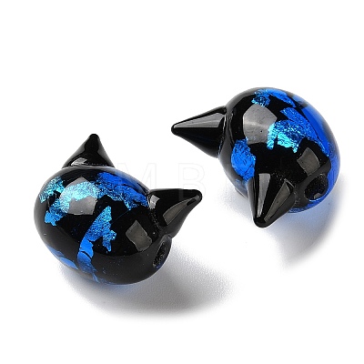 Handmade Foil Glass Beads LAMP-D005-01B-1
