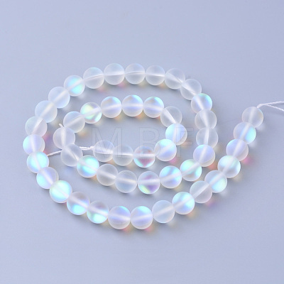Synthetic Moonstone Beads Strands X-G-R375-8mm-A13-1