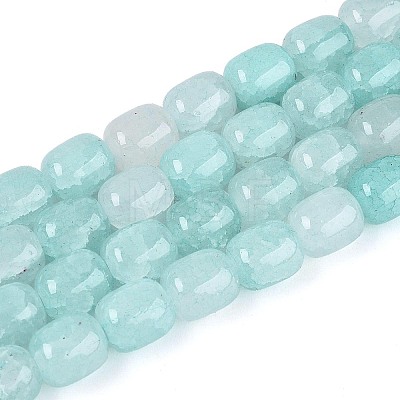 Baking Paint Crackle Glass Beads Strands DGLA-N019-01B-09-1