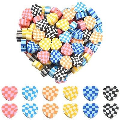 180Pcs 6 Colors Handmade Polymer Clay Beads CLAY-CJ0001-60-1
