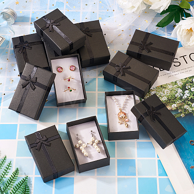 Rectangle Paper Jewelry Gift Boxes with Bowknot LS-CON-TAC0010-79A-1