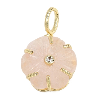 Natural Rose Quartz Carved Pendants G-G330-01G-04-1