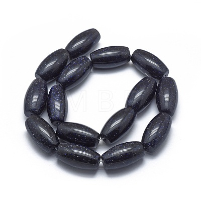 Synthetic Blue Goldstone Beads Strands G-G793-14A-02-1