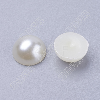 DIY Scrapbooking Imitated Pearl Acrylic Dome Cabochons X-OACR-H001-9-1