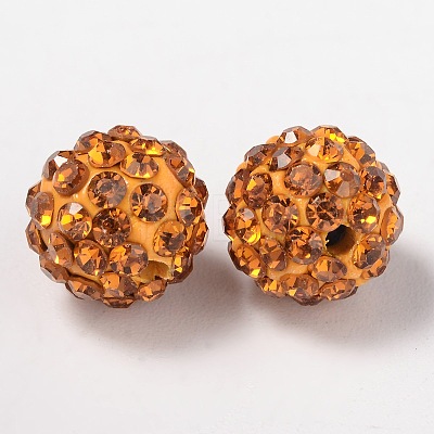 Pave Disco Ball Beads RB-A130-10mm-14-1