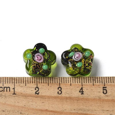 Handmade Foil Lampwork Beads Strands FOIL-Z001-02A-1