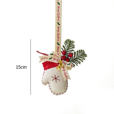 Christmas Felt Gloves Pendant Decorations PW-WGC8FE4-04-1