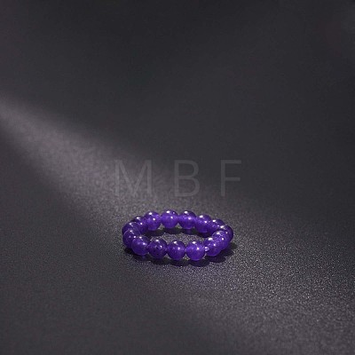 Natural Jade Stretchy Finger Rings FS-WG01730-44-1