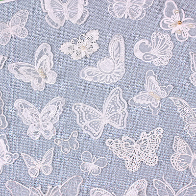 Lace Embroidery Sewing Fiber LS-DIY-WH0122-12-1