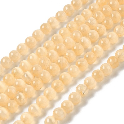 Natural Selenite Dyed Beads Strands G-P493-02F-01-1