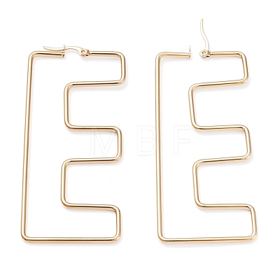 304 Stainless Steel Hoop Earrings EJEW-F251-A02-E-1