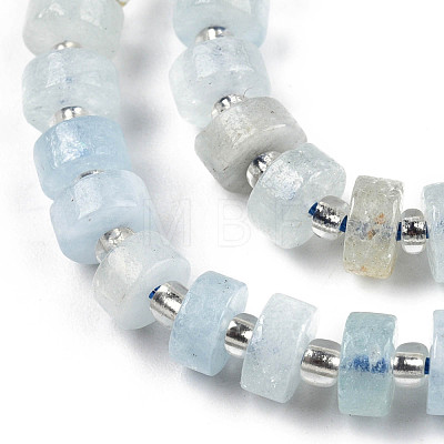 Natural Aquamarine Beads Strands G-N327-07I-1
